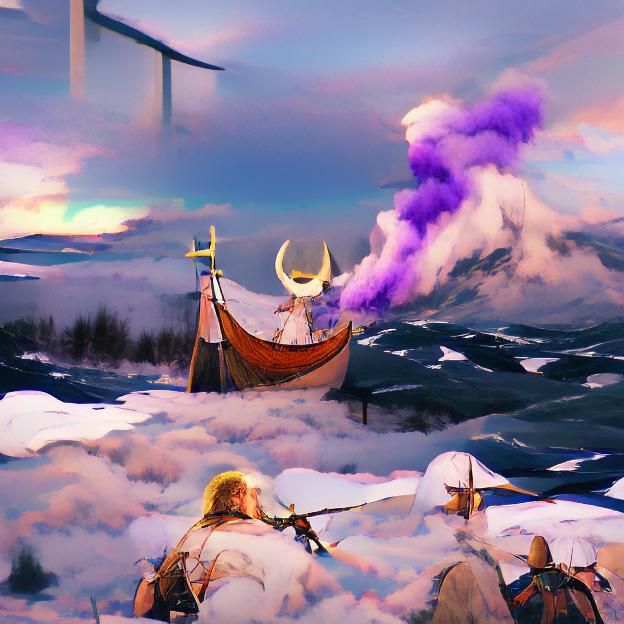 Viking Warrior's Daydream of Valhalla