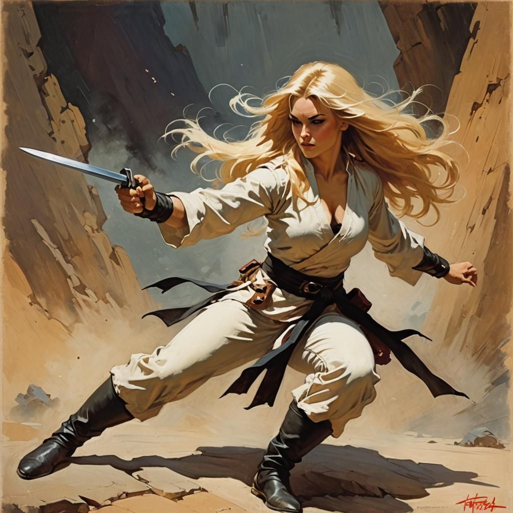 Female Martial Artist in Fantasy Art Style