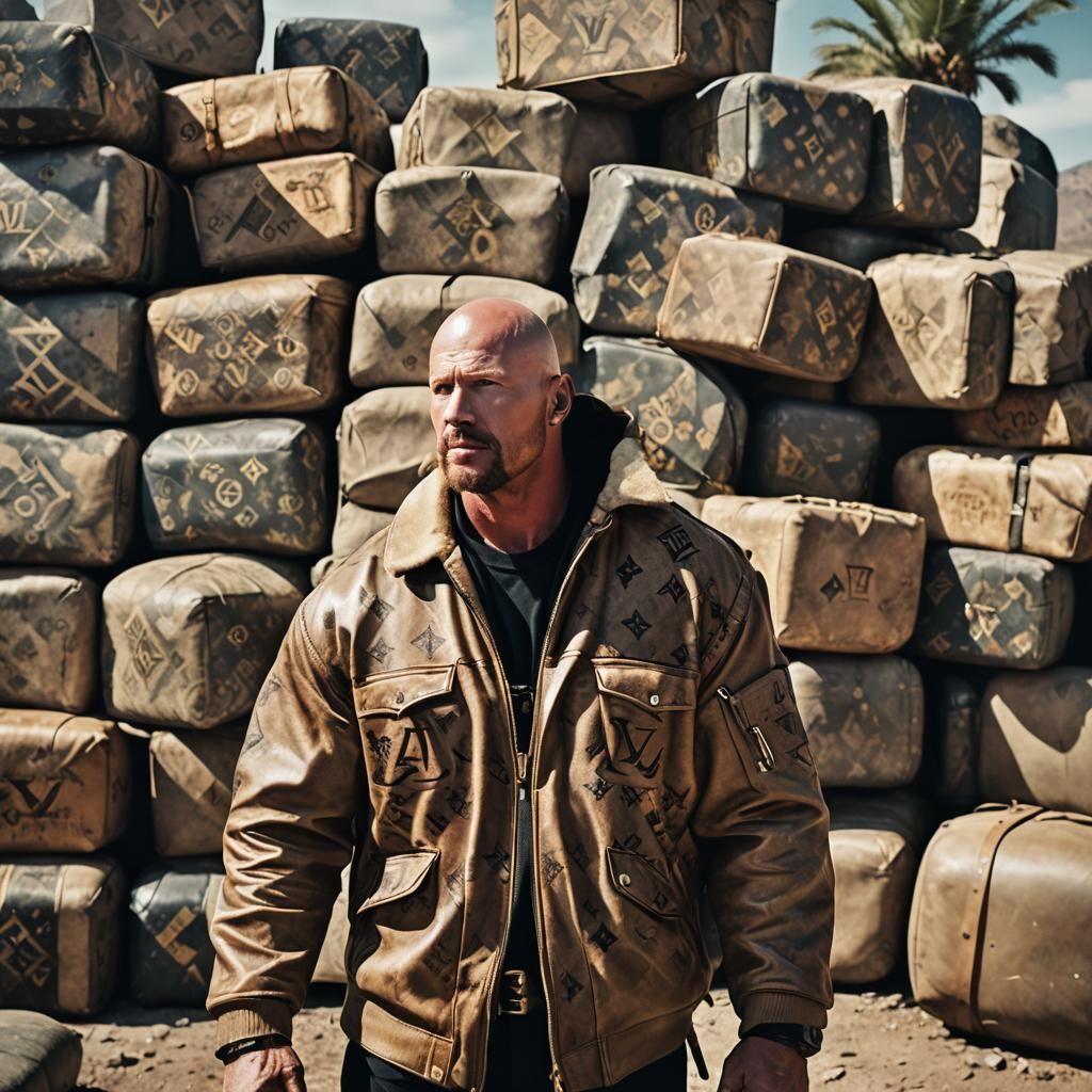 Cinematic Film Still: Man in Louis Vuitton Clothes