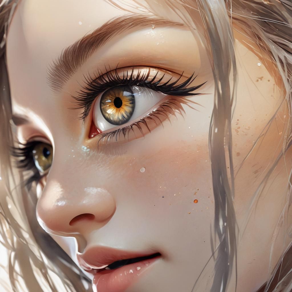 Enchanting Arab Woman's Eye: Watercolor Portrait