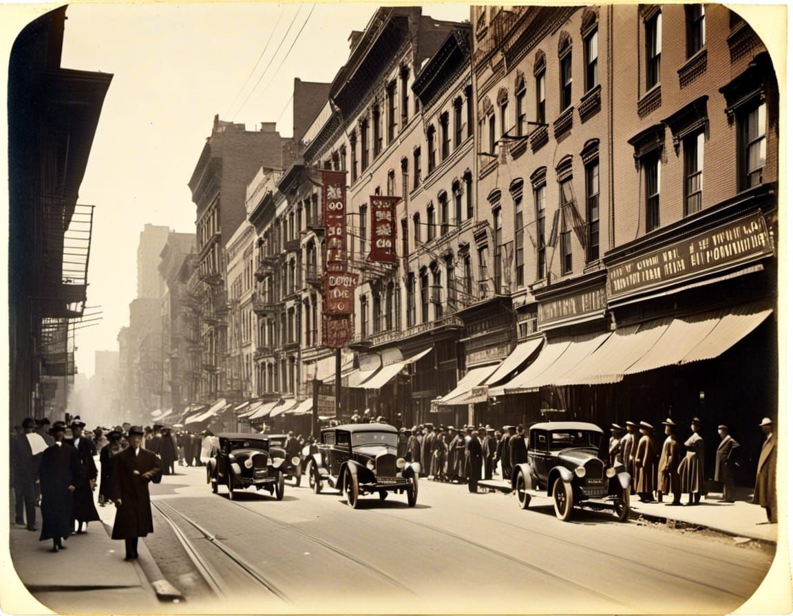 Ominous Crime Scene in Chinatown: Autochrome Photo
