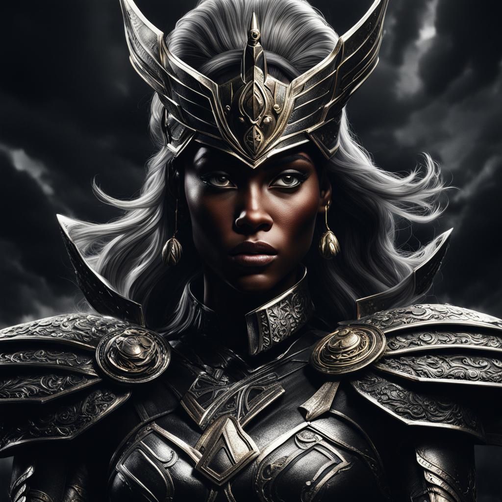 Hyperrealistic Black She-Ra Portrait in HDR