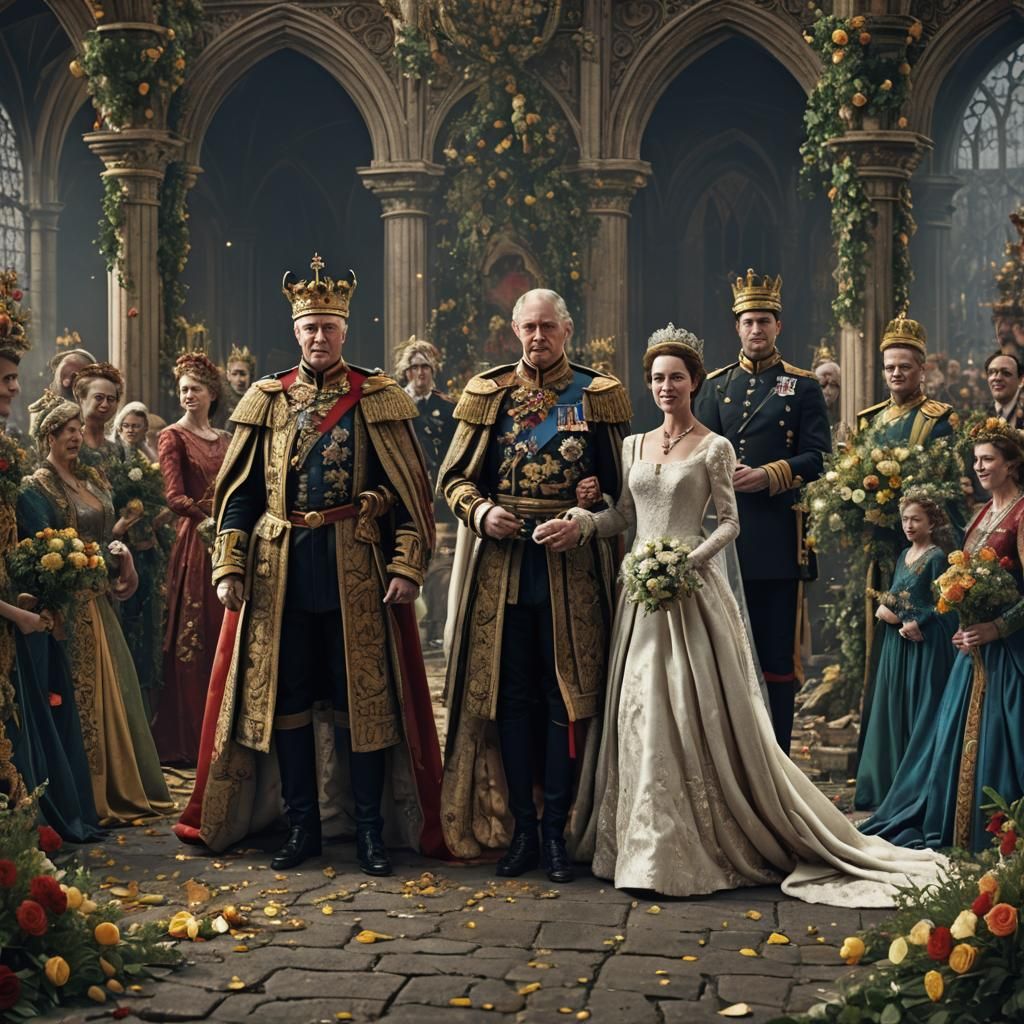 Charles and Elizabeth's Spinach Wedding: Detailed Matte Pain...