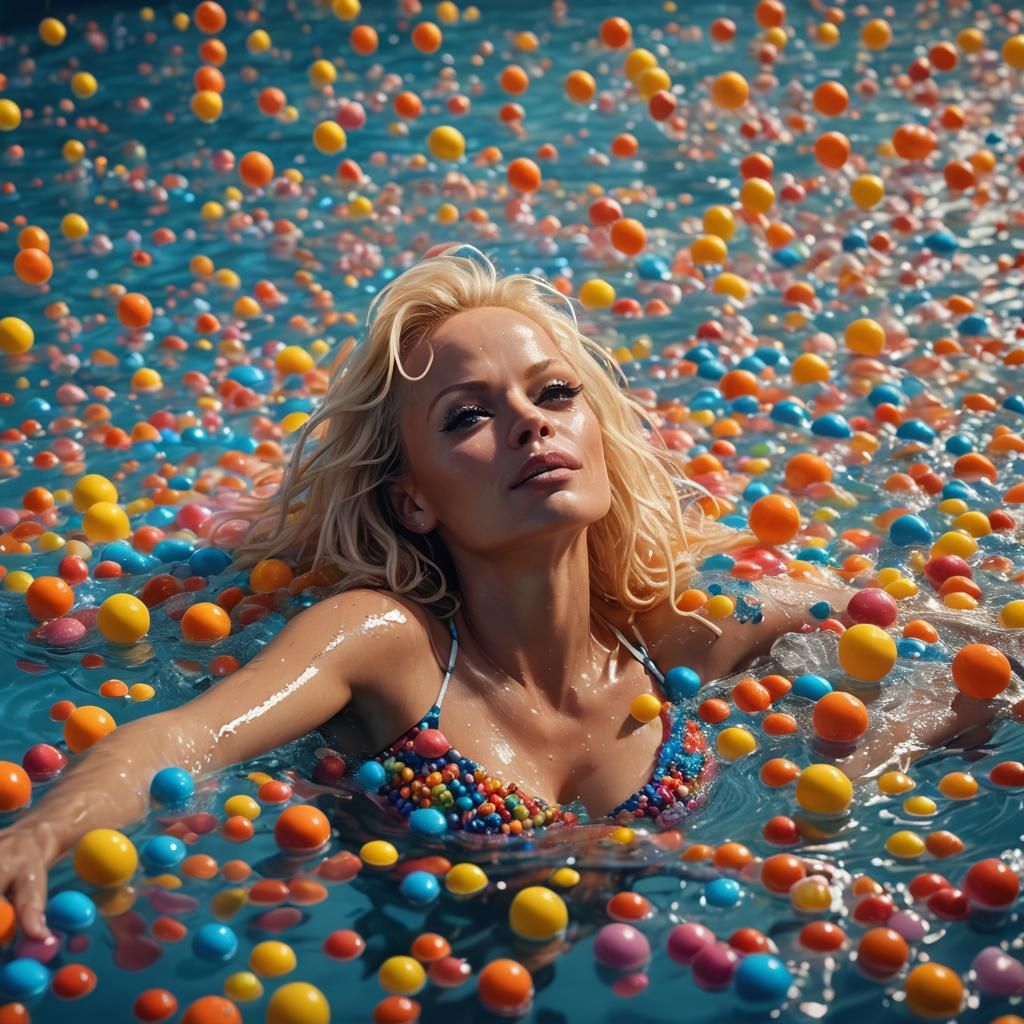 Pamela Anderson in Candy Pool: Fantasy Concept Art