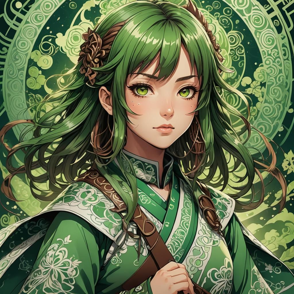 Demon Slayer Girl in Anime-Inspired Digital Art