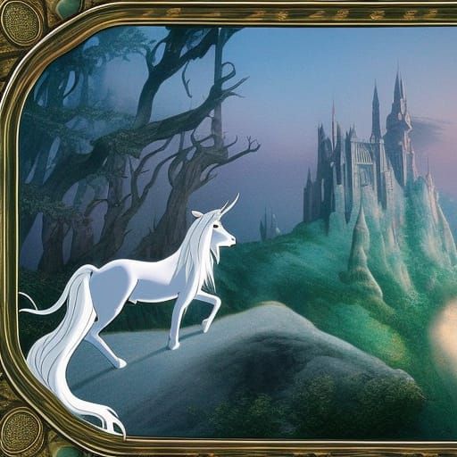 Epic Last Unicorn Digital Matte Painting