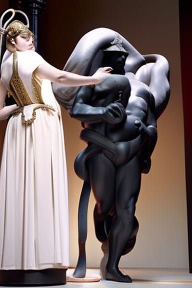 Minotaur Courts Medusa: A Mythological Pairing