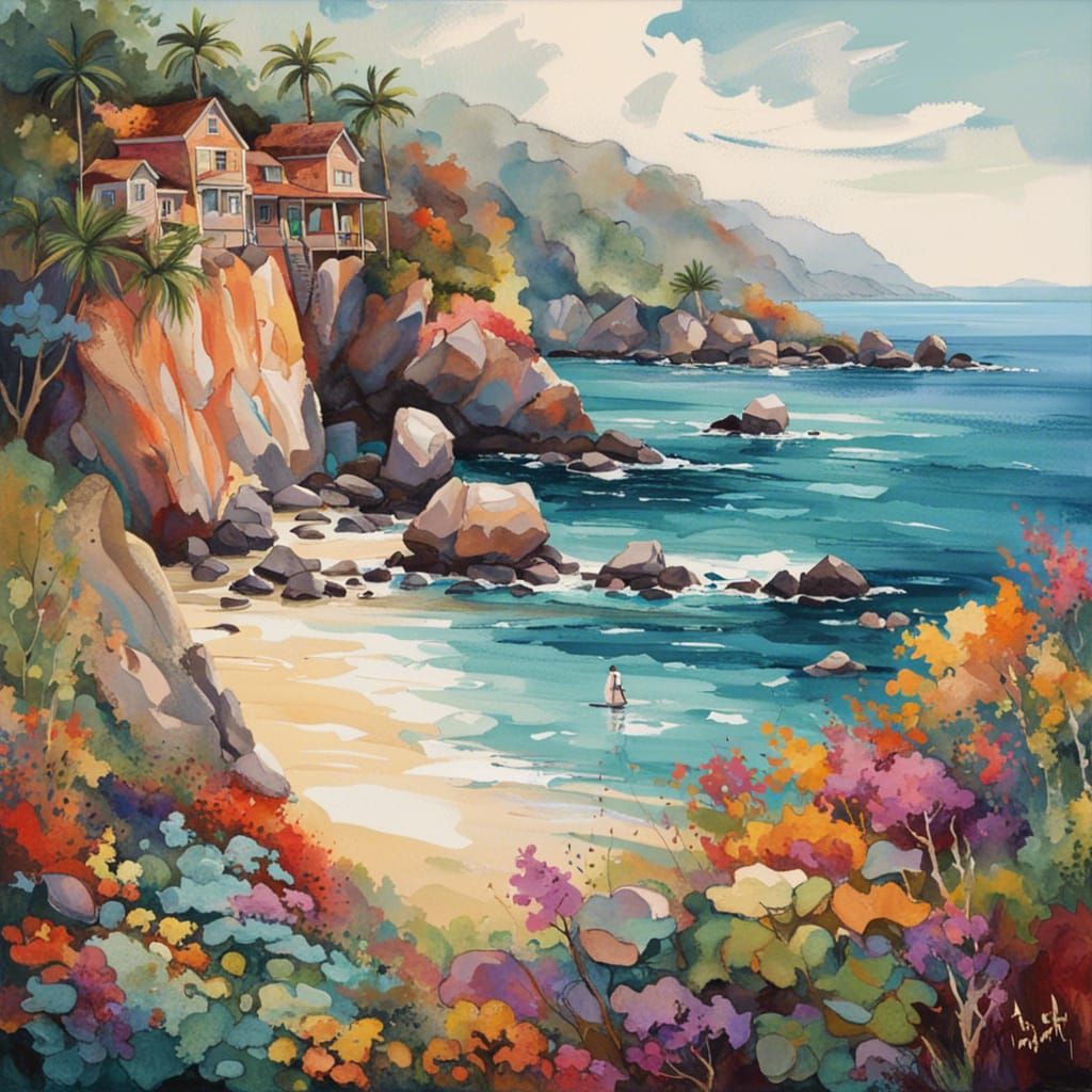 Secluded Rocky Shoreline with Hidden Coves