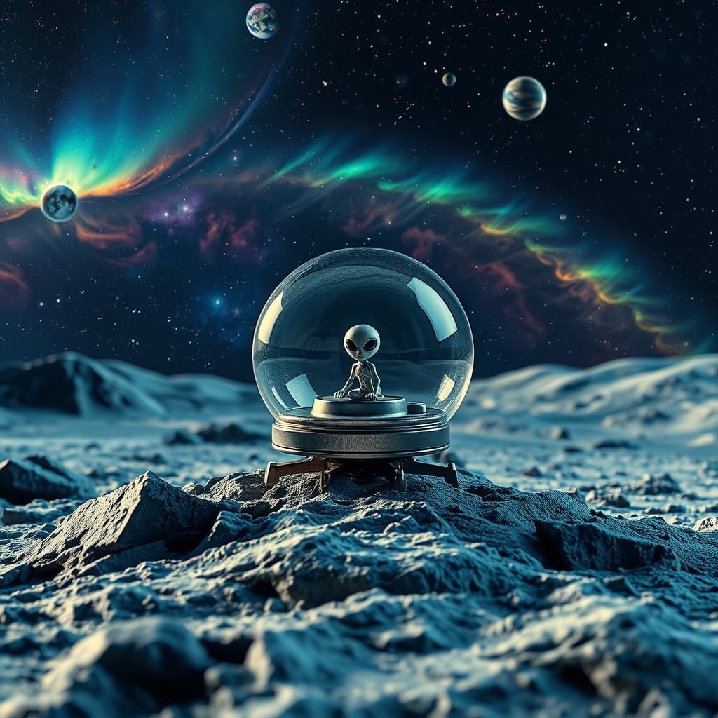 Moonlit Encounter: A Photorealistic NASA-Inspired Sci-Fi Sce...