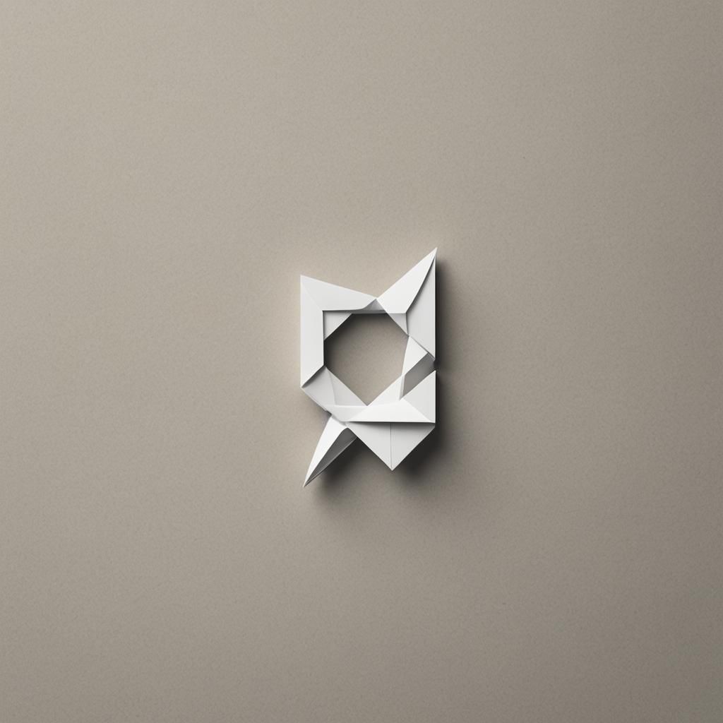 Modern Minimalist Origami Logo Design for "RF"