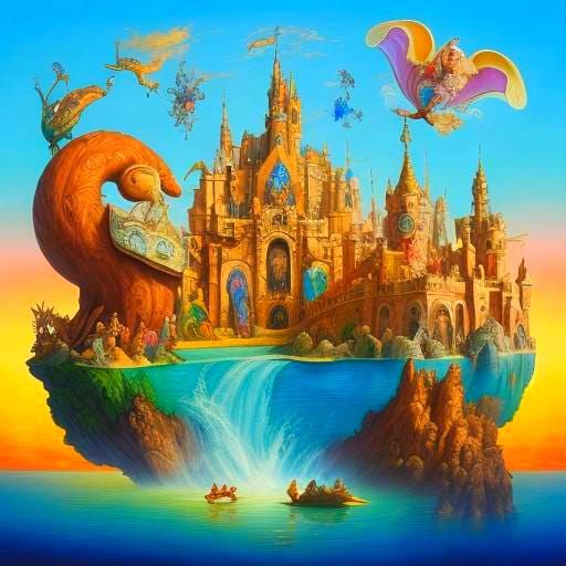 Humorous Squirrel Cartoon Character in Digital Painting