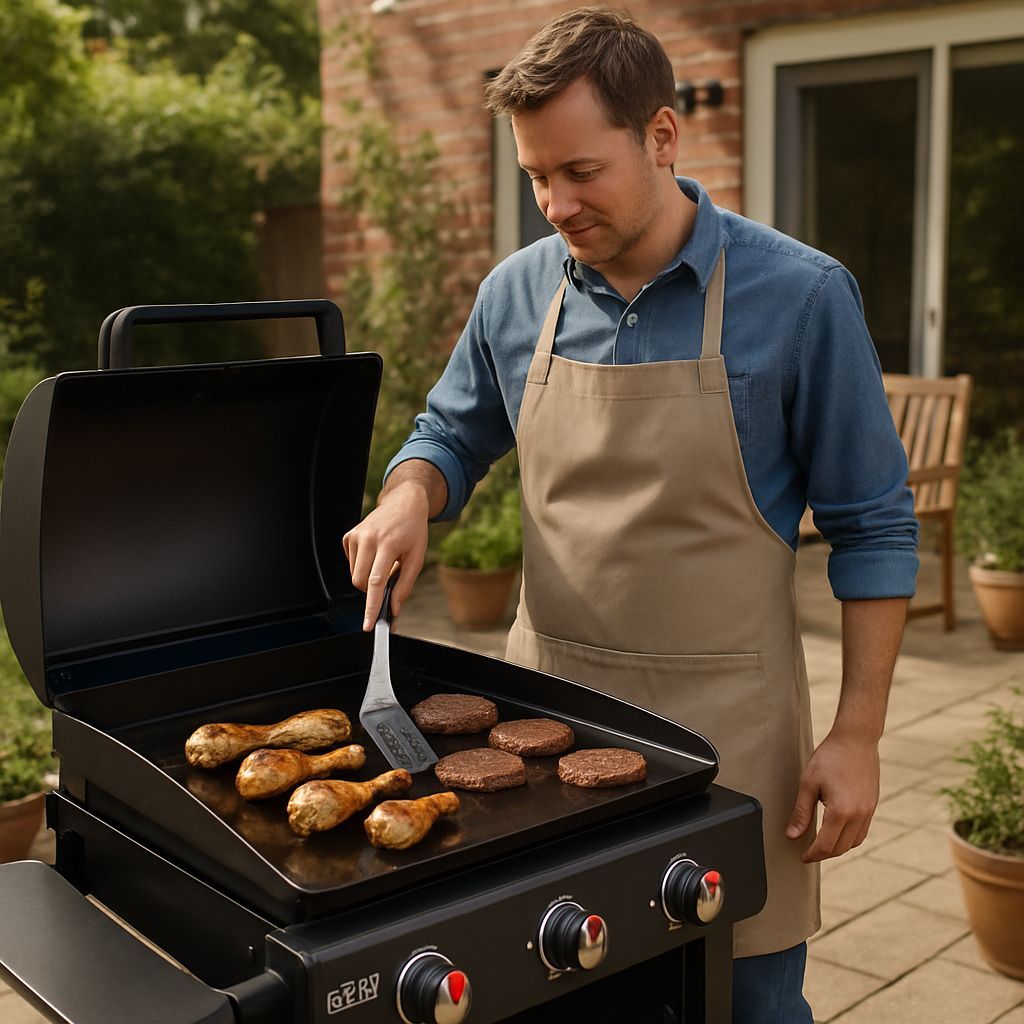 Backyard BBQ: Chicken and Burgers on Gas Griddle
