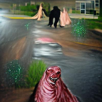 Cryptid on Prom Night in Hyperrealism
