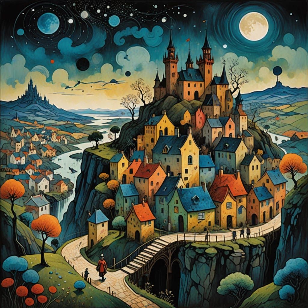 Dreamlike Whimsy in Vibrant Batikpunk Architecture