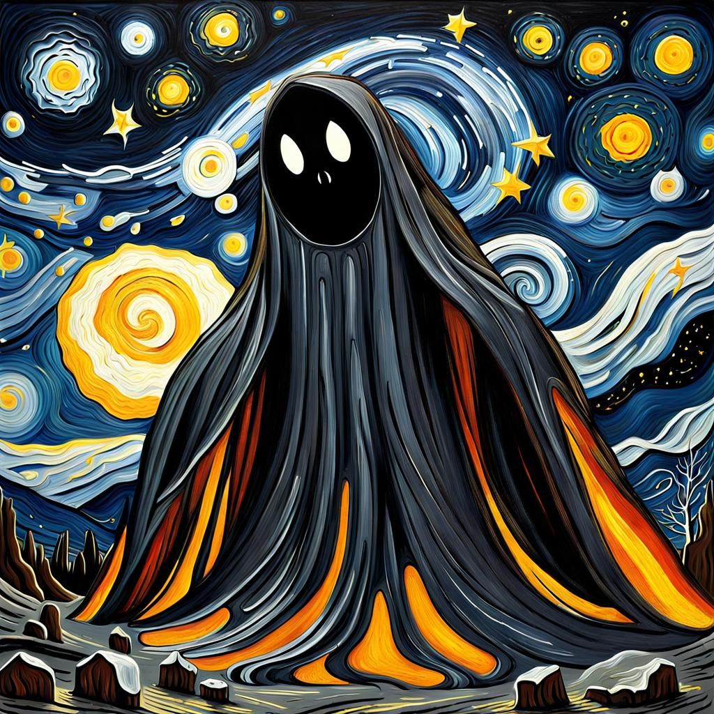 Molten Iron Starry Night: Abstract Expressionism Masterpiece