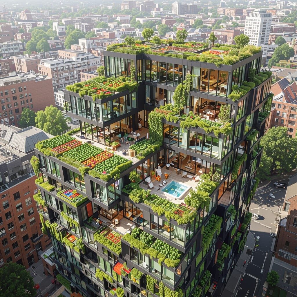 High-Rise Urban Retreat with Sky Garden View