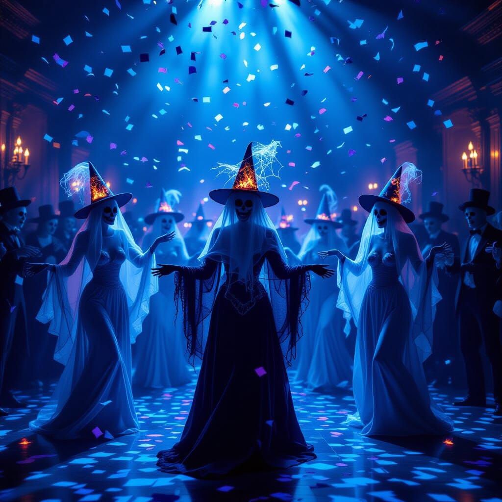 Spectral New Year's Eve Party with Ghostly Confetti