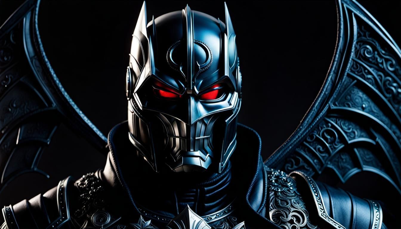 Detailed Super Villain Helmet in Gothic Style