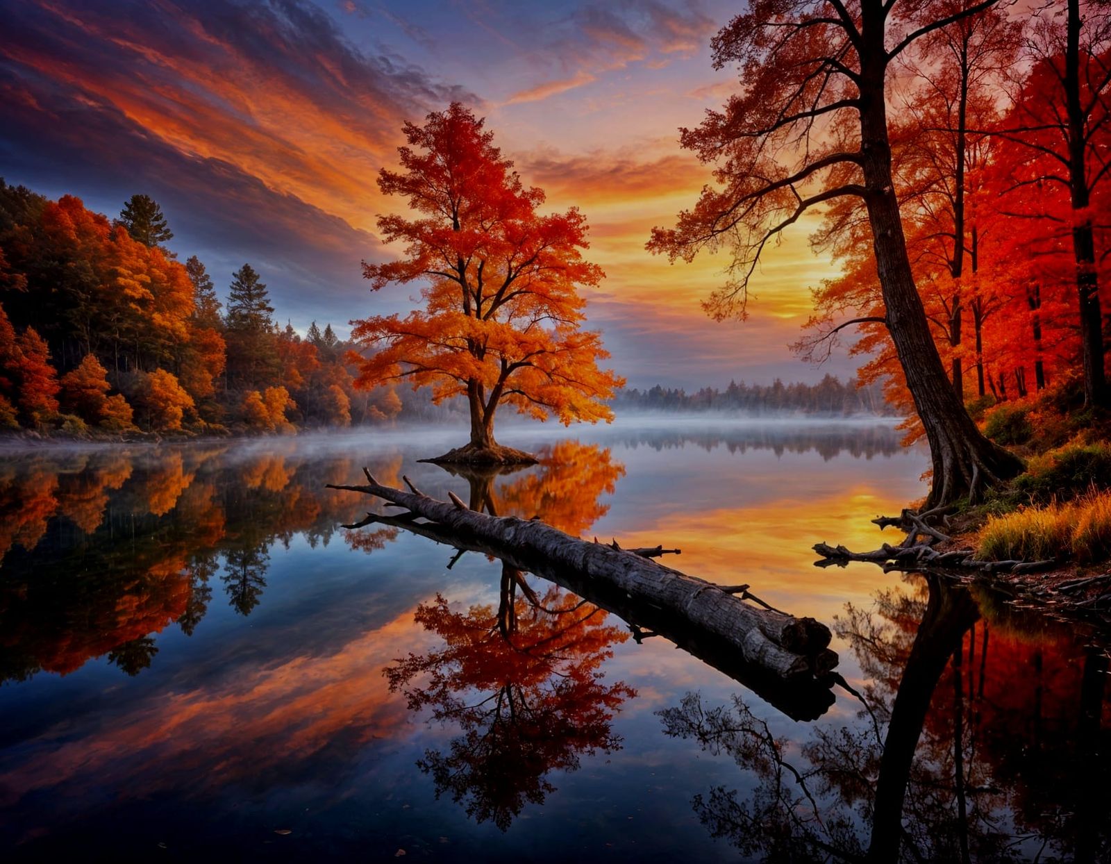 Autumn Dusk: The Mirror of Serenity