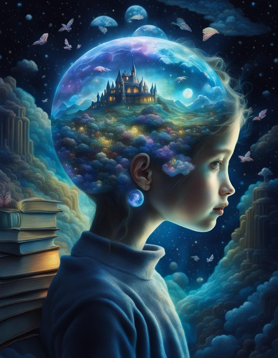 Dream Weaver: Surreal Landscape with Ethereal Glow