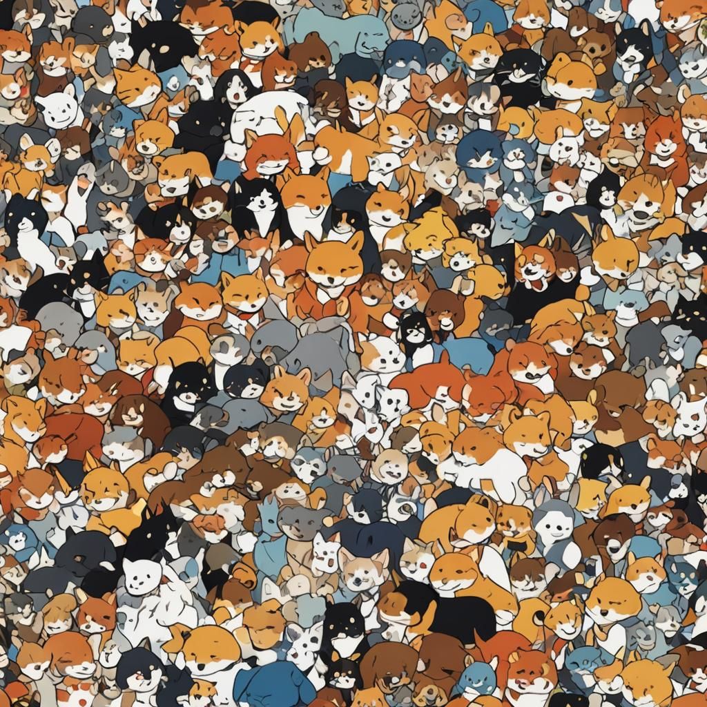 Anime Animals Pile Up in Bed