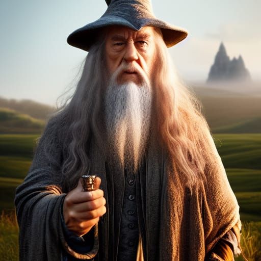 Gandalf Portrait with Golden Hour Lighting