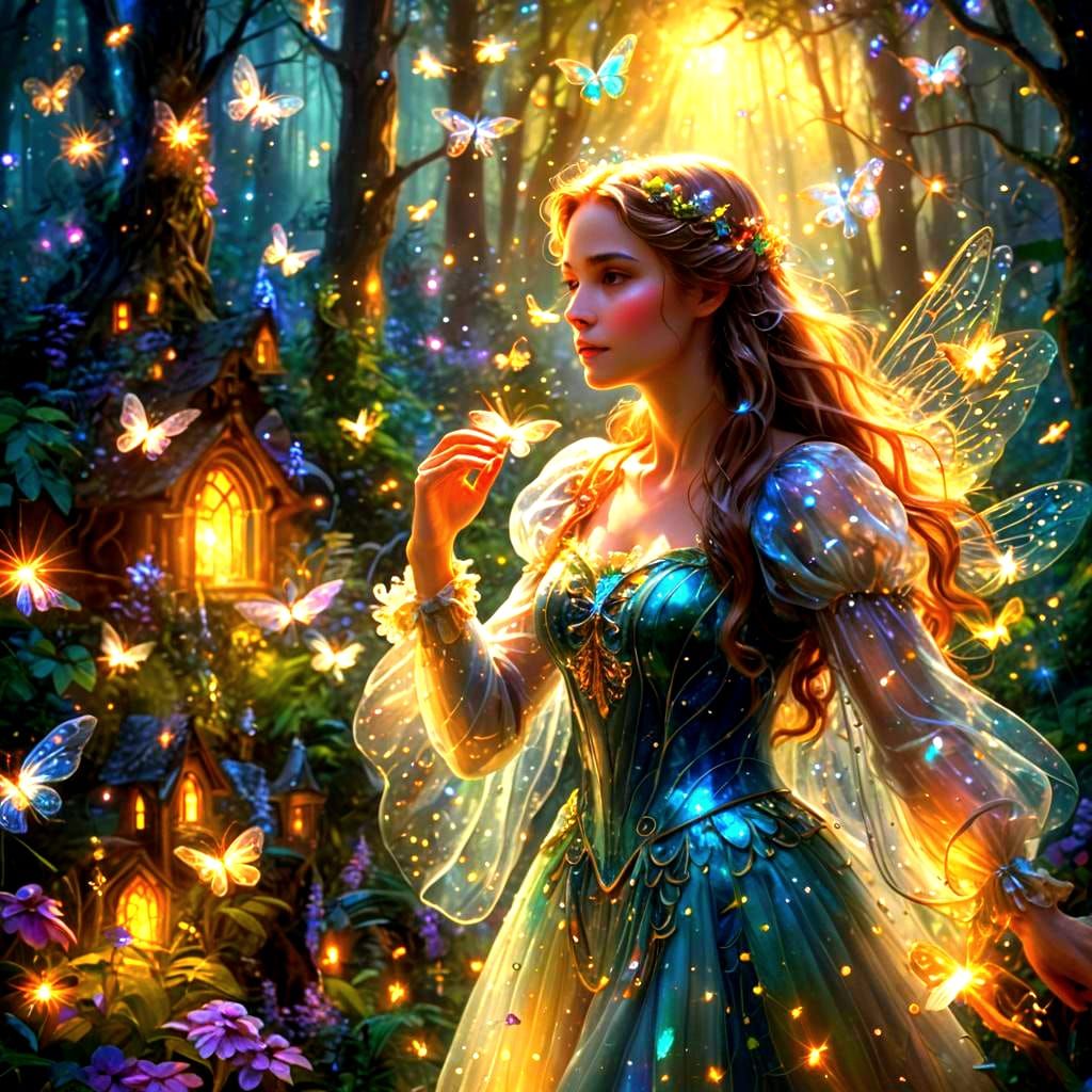 Ethereal Fantasy Landscape with Magical Details