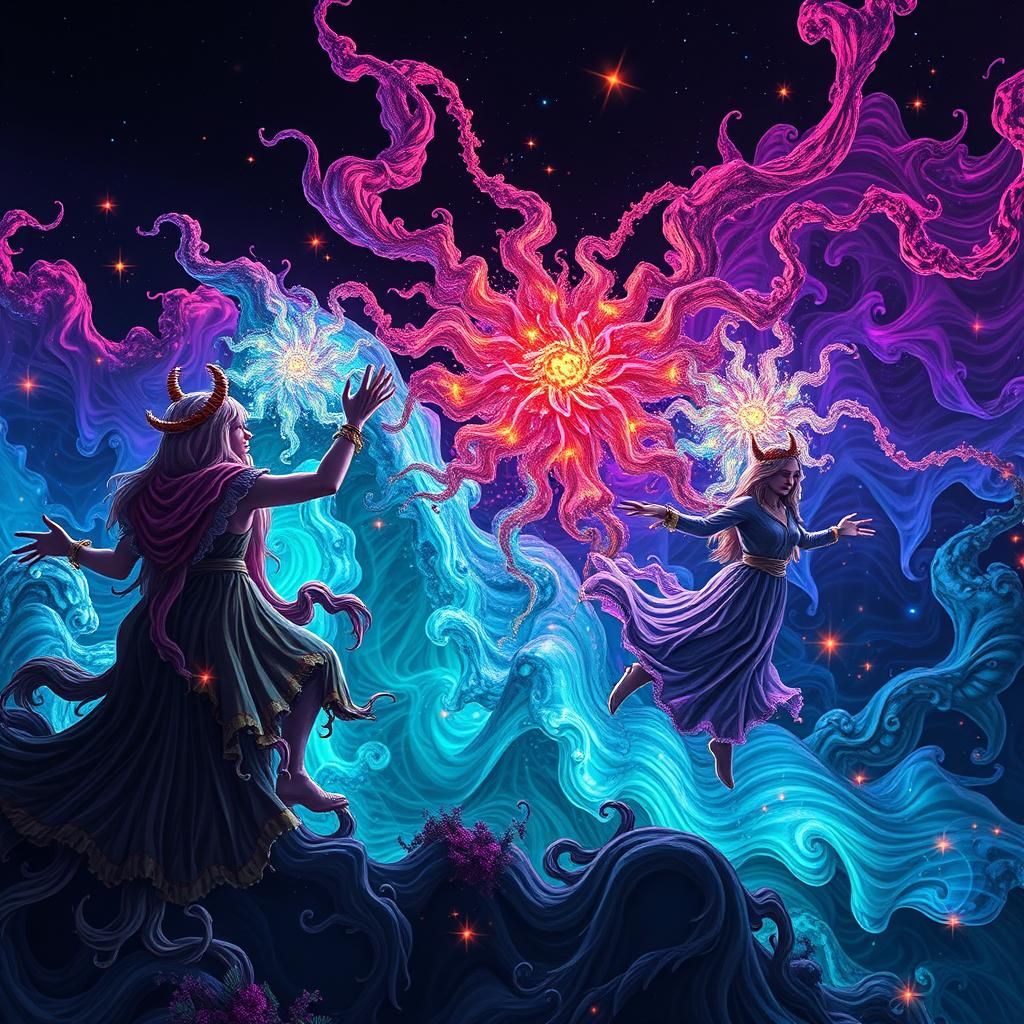 Chromatic Fractal Formations in Dystopian Style