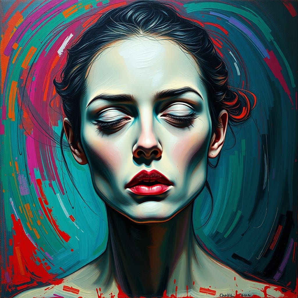 Distorted Identity in Neon Haze