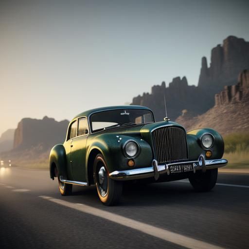 Epic Vintage Car in 3D Game Style
