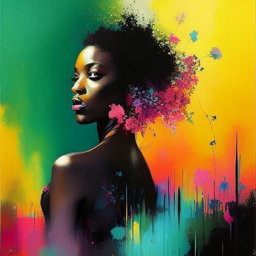 Bewitching Beauty Portrait with Wildflowers