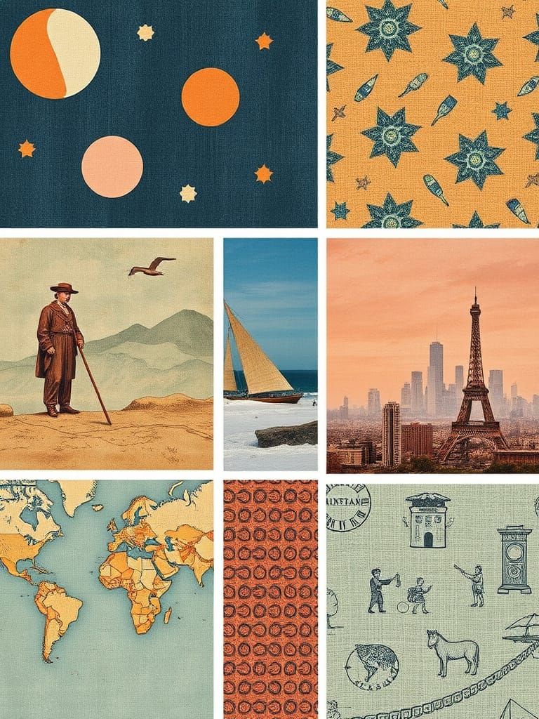 Vibrant Travel-Inspired Fabric Patterns