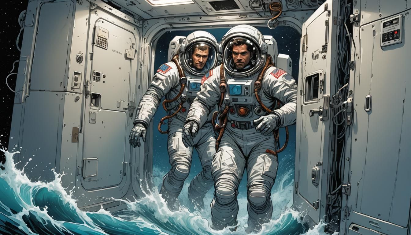 Surreal Washing Machine Door Reveals Space Helmet