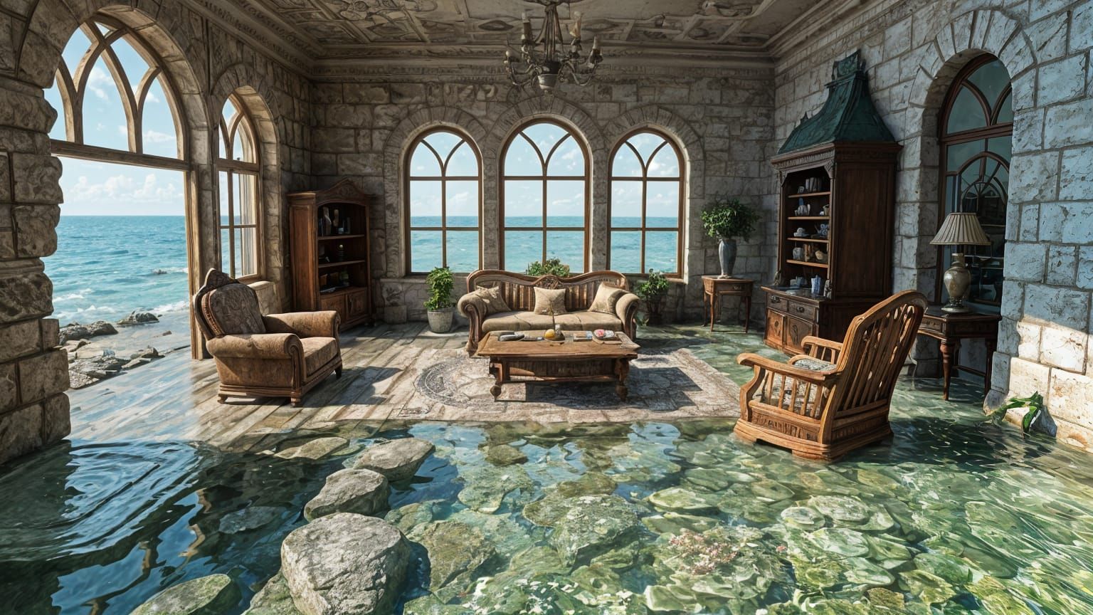 Edwardian Summer Oasis Amidst Sea and Shore