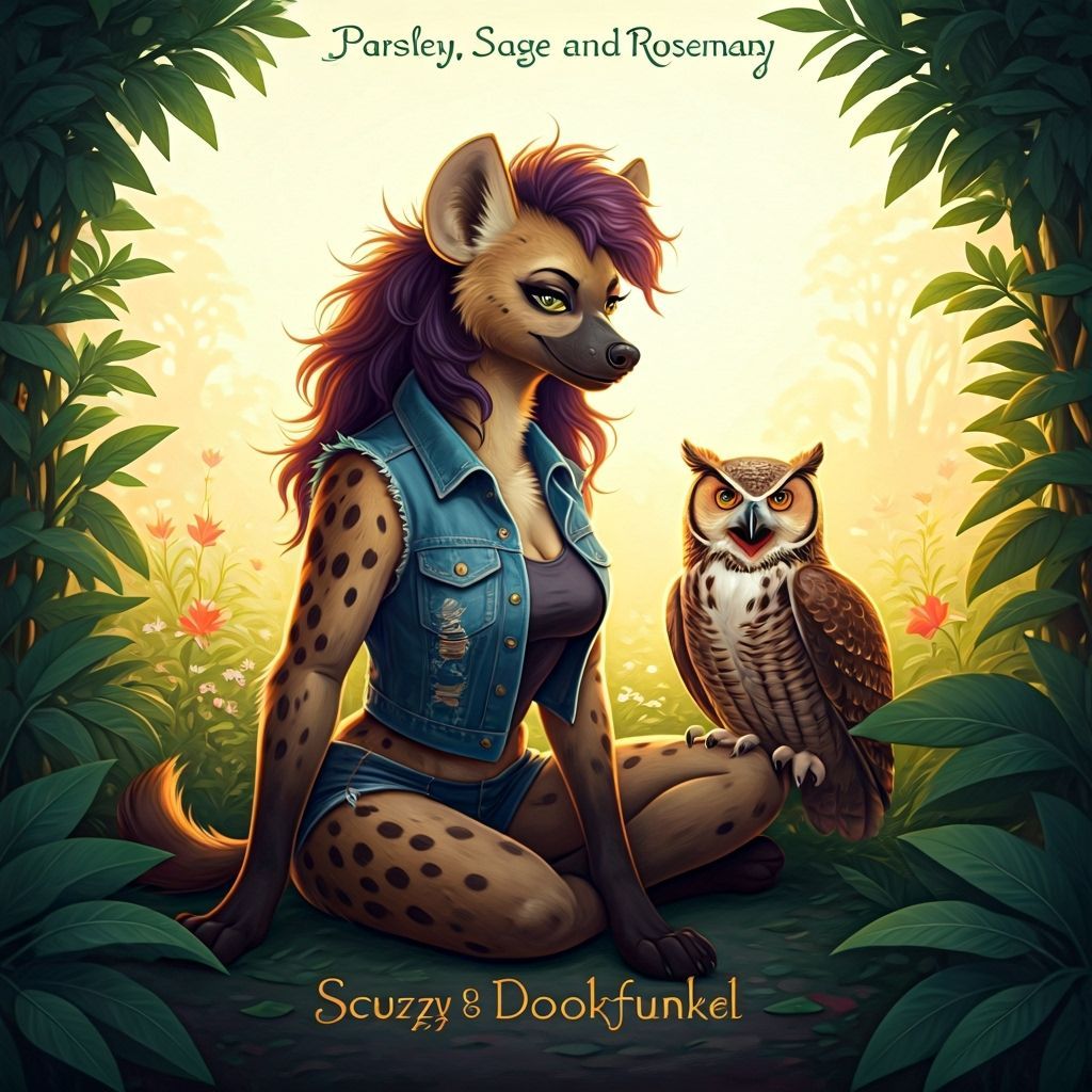 Anthropomorphic Hyena and Owl Album Cover