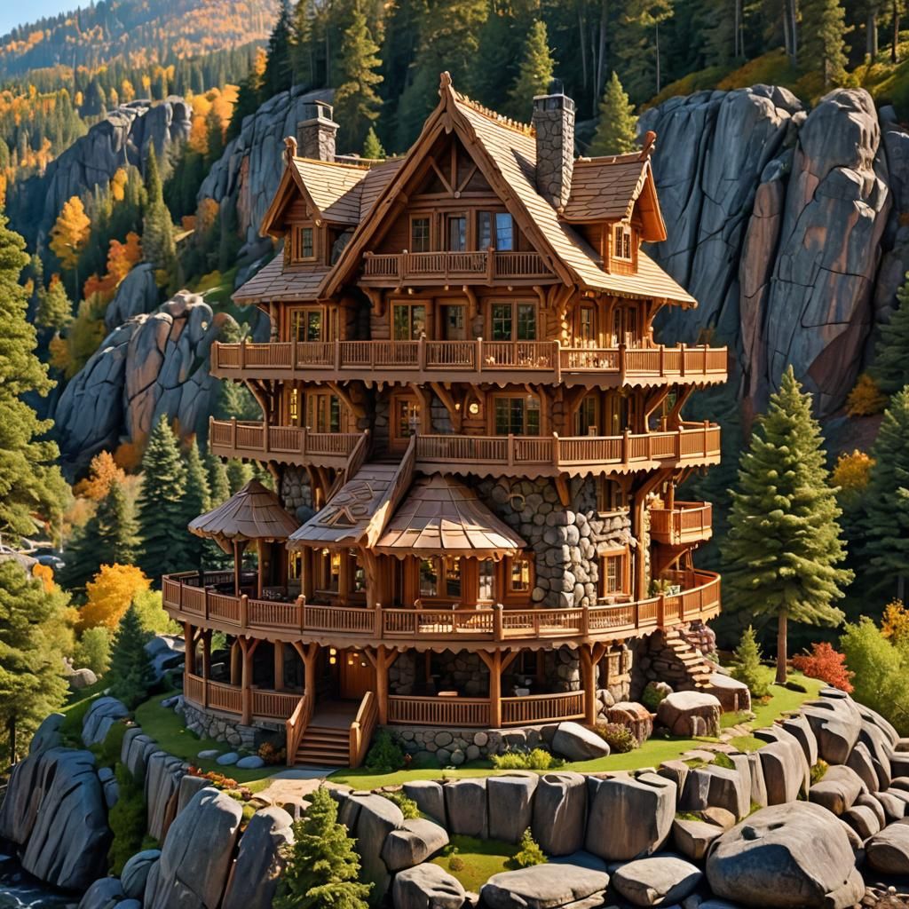 Gingerbread  log home