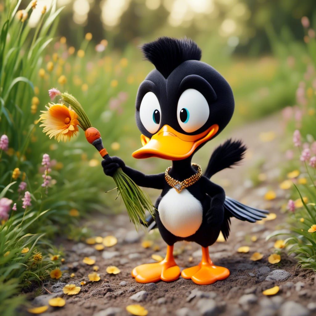 Adorable Chibi Daffy Duck Art
