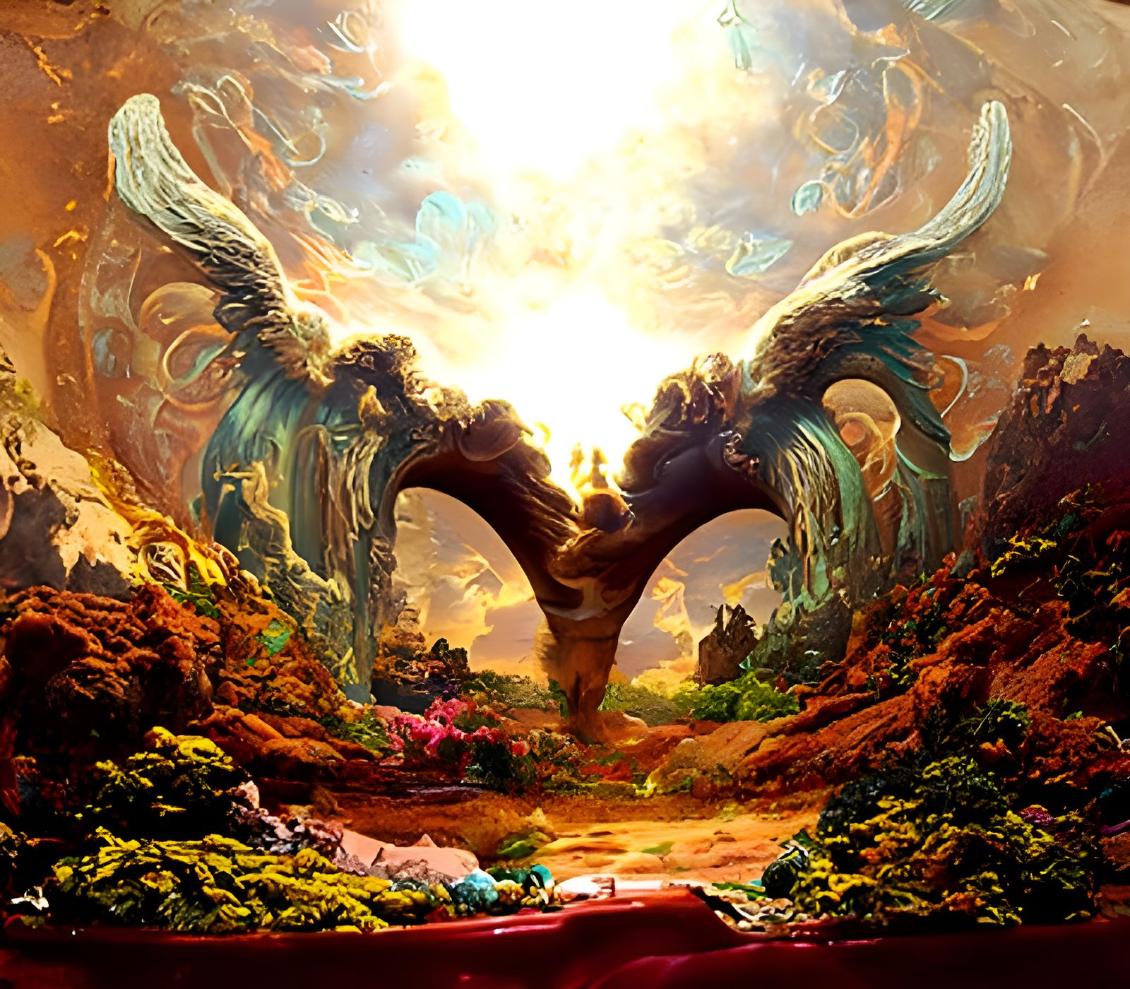 Epic Archangel Painting in Surreal Style