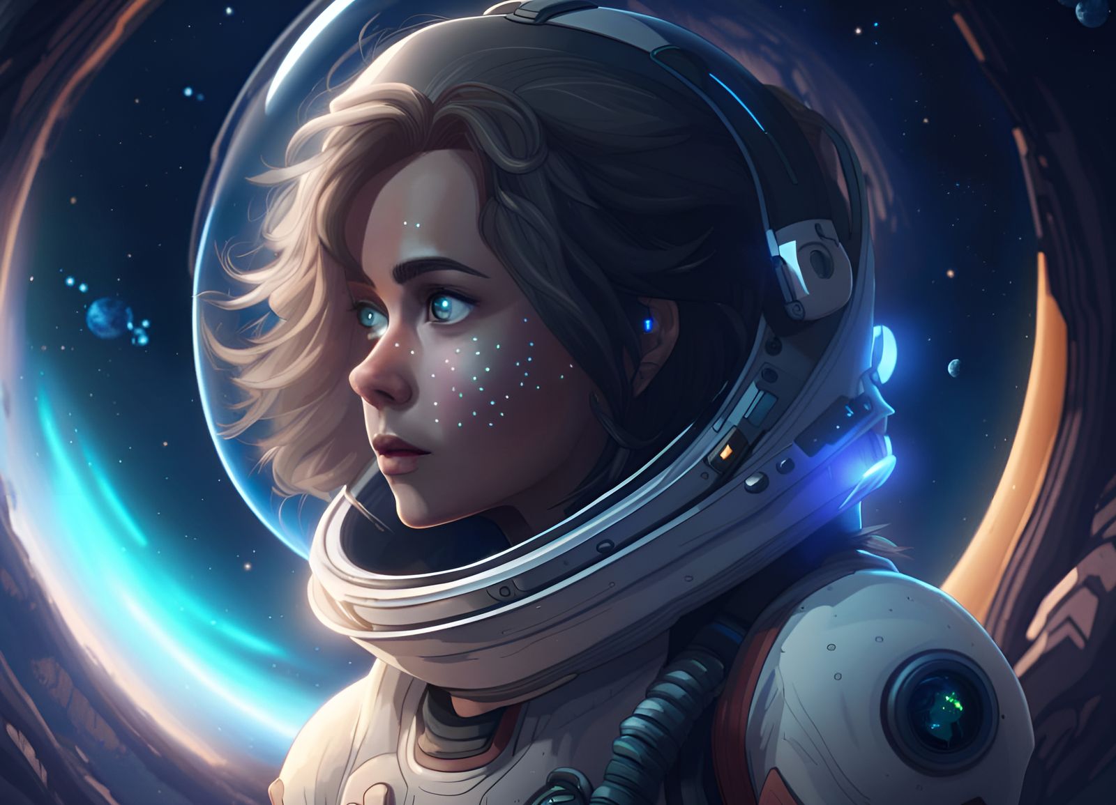 AI Girl Stranded on Earth in 8k