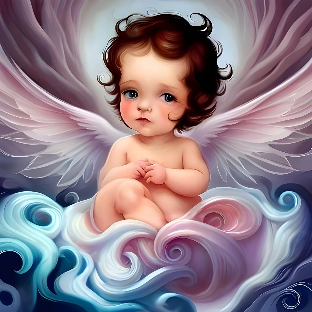 Elegant Swirling Clouds in Rococo Art Style