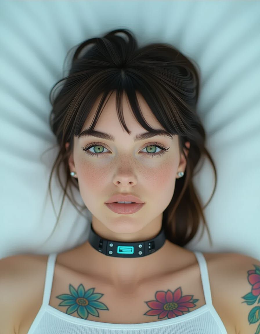 Striking Portrait of Young Woman with Heterochromia