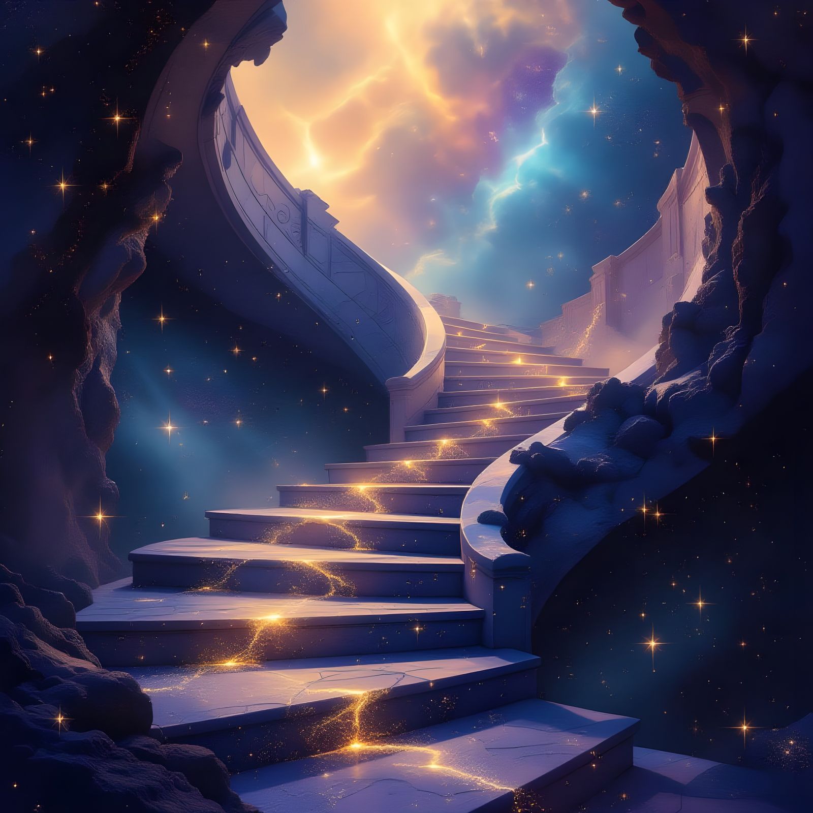 Ethereal Starlight Staircase to Cosmic Void
