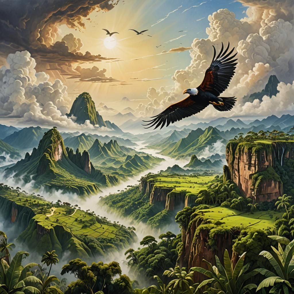 Peru's Diverse Climates: A Photorealistic Landscape Painting