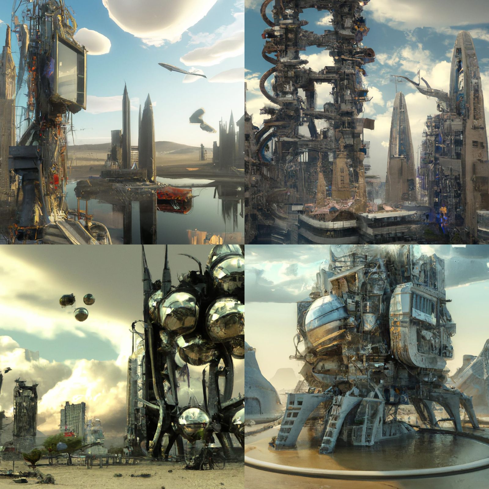 Surreal Metropolis in Steampunk Style, Unreal Engine