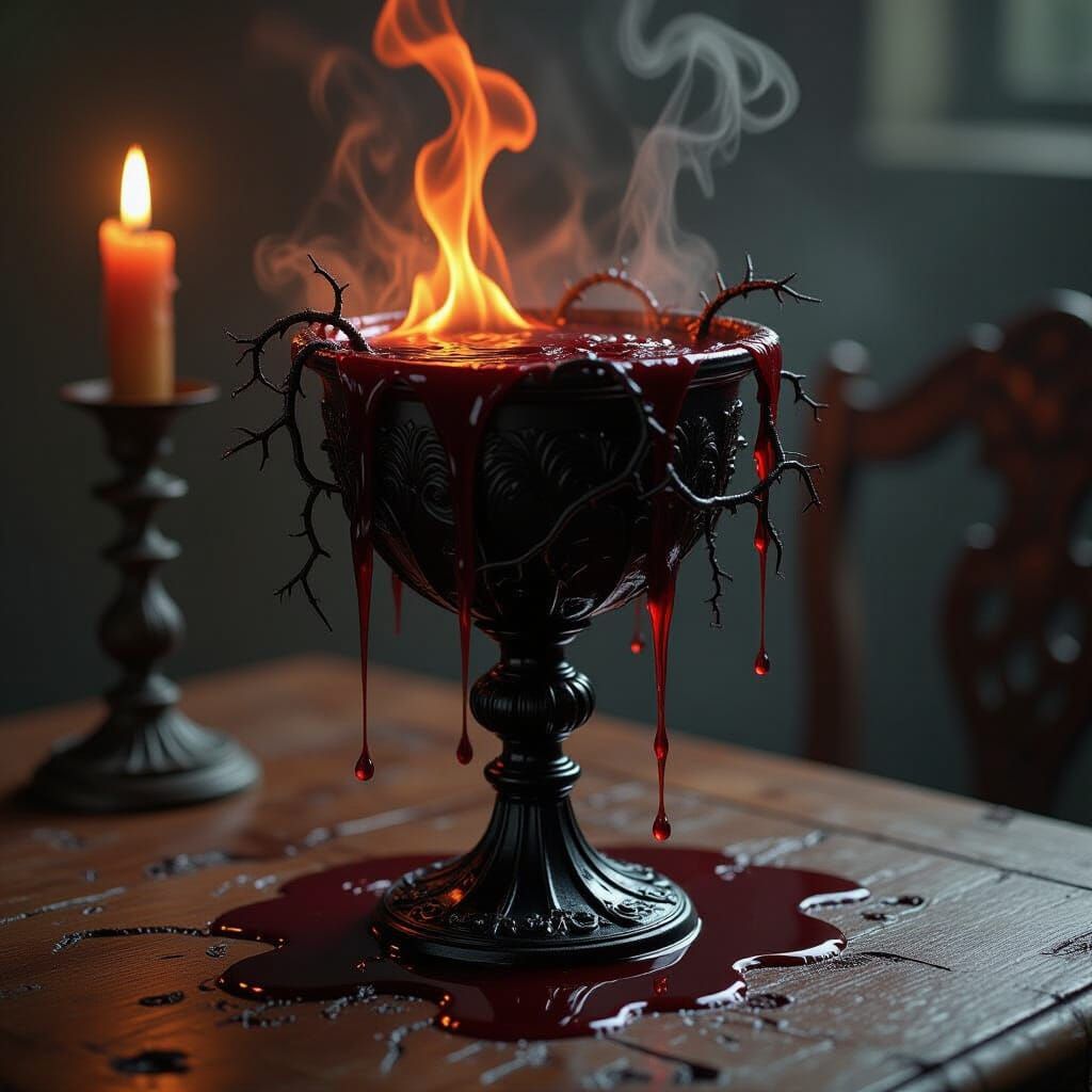 Goblet of Boiling Blood with Thorny Tendrils