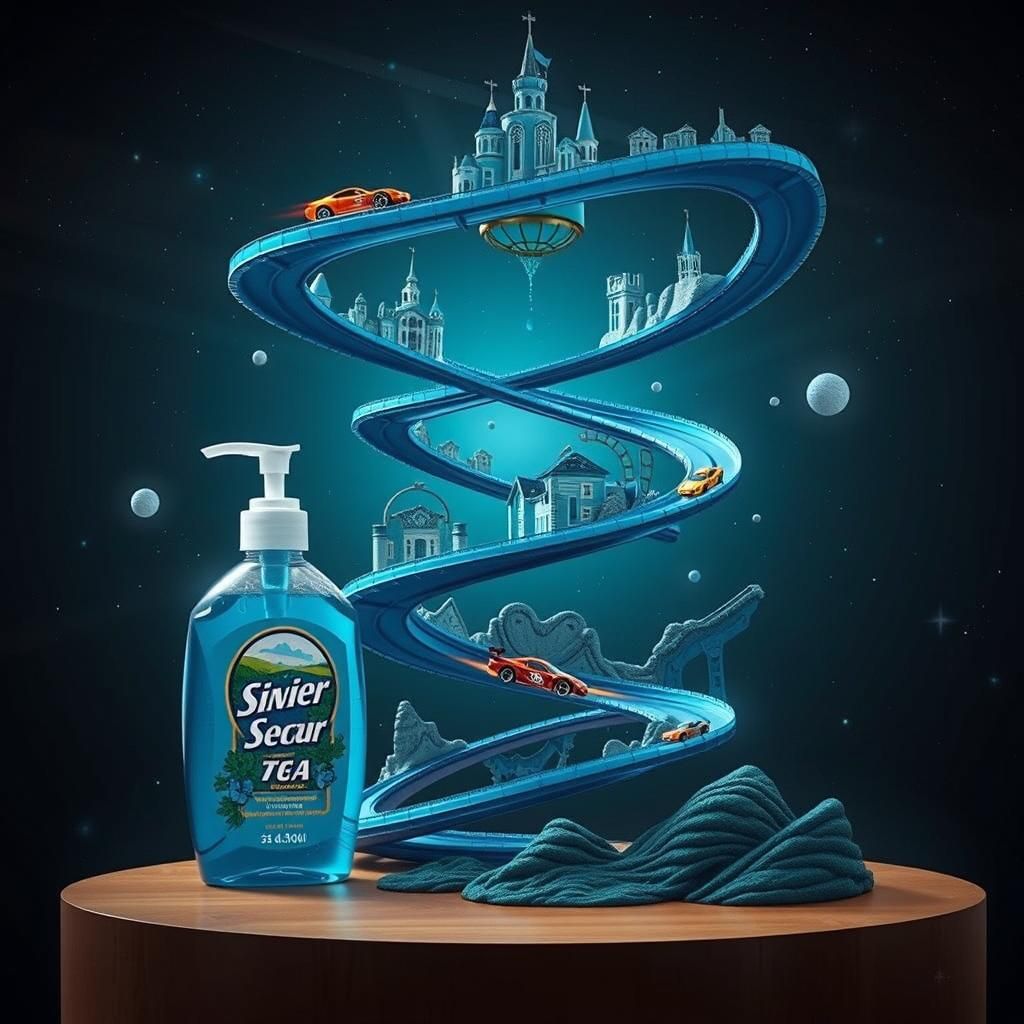 Fantasy Tabletop Race with Toy Cars on Looping Track