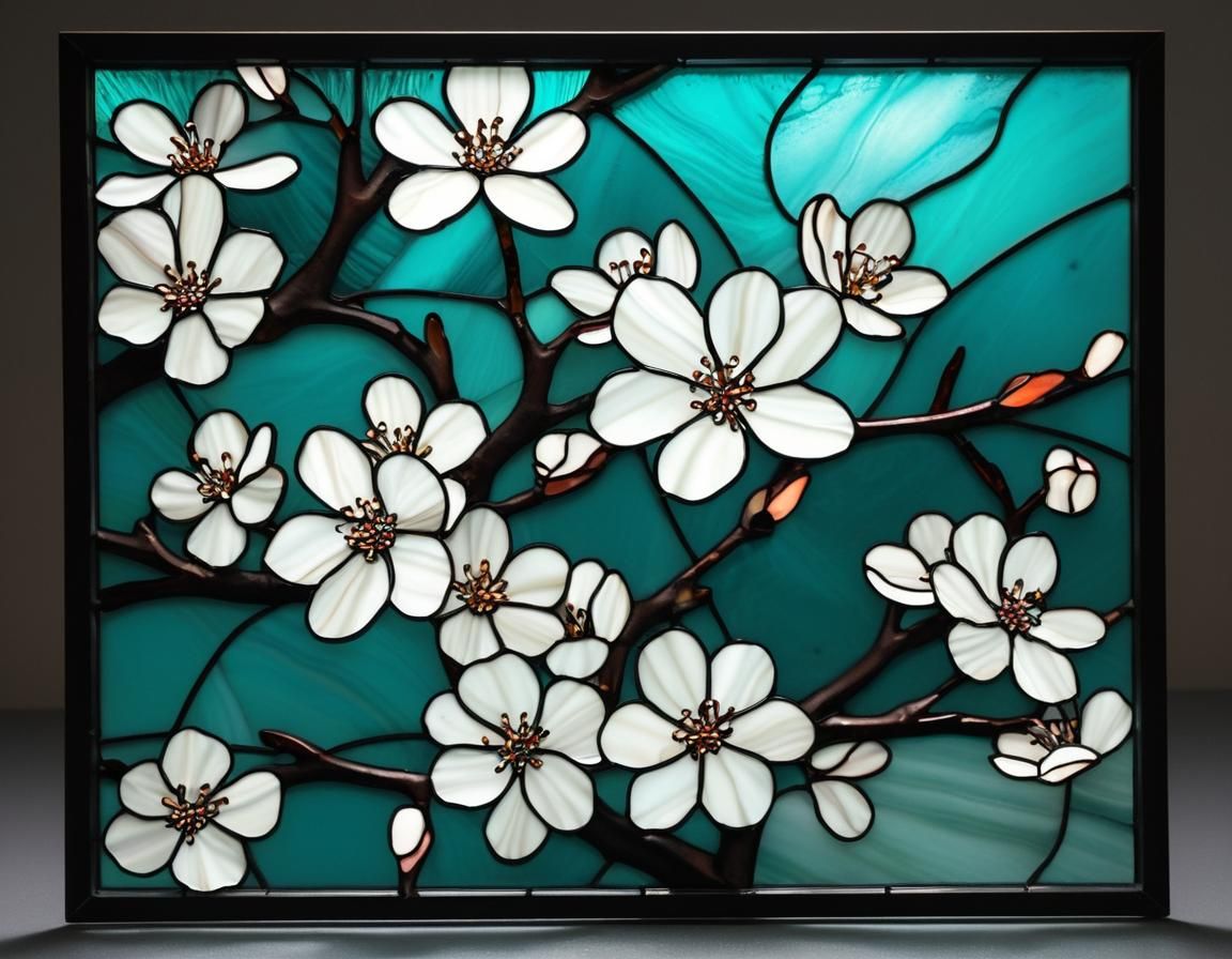Stunning Stained Glass Cherry Blossoms Inspired by Japanese ...