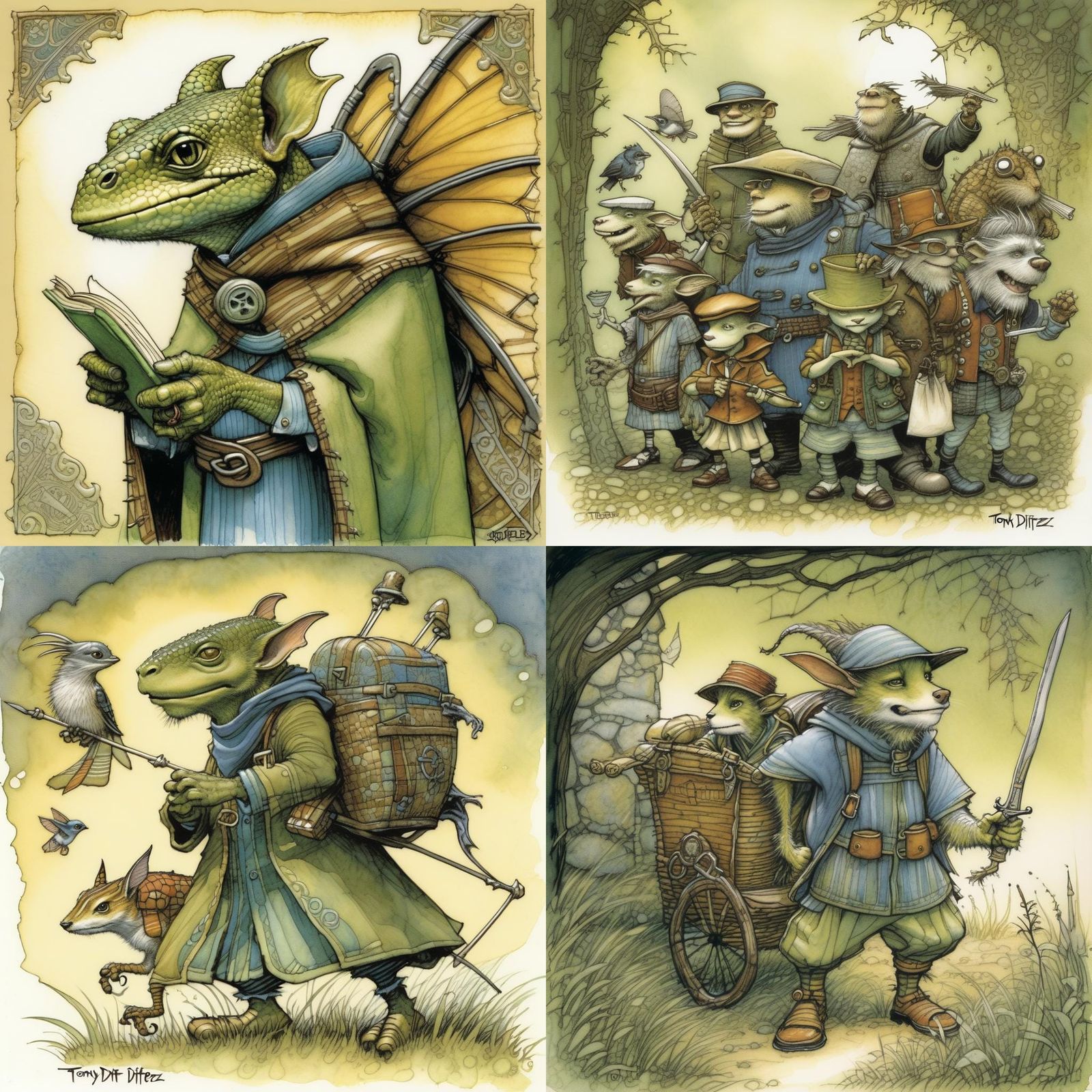 Fantasy Illustration in a Whimsical Style