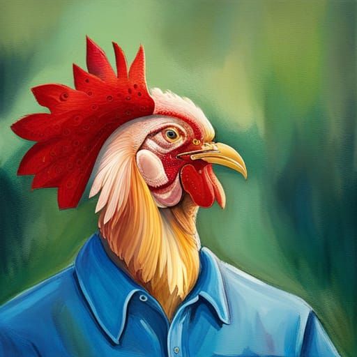 Rooster's Wake-Up Call at Dawn