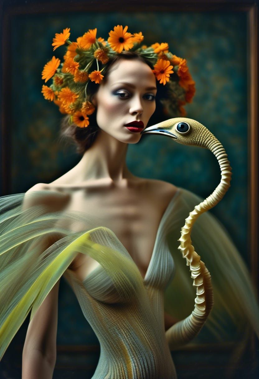 Surreal Exotic Aliens with Pets, Hyperrealistic Digital Art